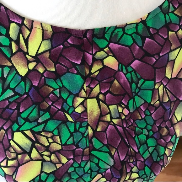 Tildon Stained Glass Crystal Printed Shift Dress - Picture 3 of 6